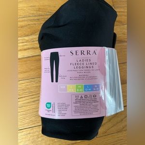 Serra ladies fleece lined leggings nwt.